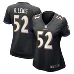 Womens Baltimore Ravens Ray Lewis Black Retired Player Jersey Gift for Baltimore Ravens fans