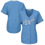 Womens Kansas City Royals Majestic Light Blue Alternate Cool Base Jersey Gift For Kansas City Royals Fans