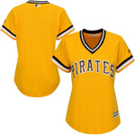 Womens Pittsburgh Pirates Majestic Gold Alternate Cool Base Team Jersey Gift For Pittsburgh Pirates Fans
