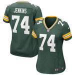 Womens Green Bay Packers Elgton Jenkins Green Game Jersey Gift for Green Bay Packers fans