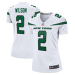 Womens New York Jets Zach Wilson White 2021 NFL Draft First Round Pick Game Jersey Gift for New York Jets fans