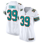 Womens Miami Dolphins Larry Csonka White Retired Player Jersey Gift for Miami Dolphins fans