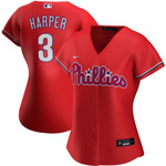 Womens Philadelphia Phillies Bryce Harper Red Alternate Player Jersey Gift For Philadelphia Phillies Fans