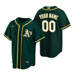 Mens Oakland Athletics Personalized Name Number 2020 Alternate Green Jersey Gift For Athletics Fans