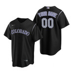 Mens Colorado Rockies #00 Any Name Alternate Black Jersey Gift For Rockies Fans