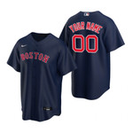 Mens Boston Red Sox #00 Any Name Alternate Navy Jersey Gift For Red Sox Fans