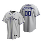 Mens Colorado Rockies Personalized Name Number 2020 Gray Jersey Gift For Rockies Fans
