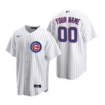 Mens Chicago Cubs #00 Any Name Home White Jersey Gift For Cubs Fans