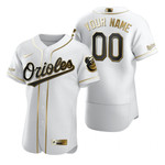 Baltimore Orioles #00 Any Name Mlb Golden Edition White Jersey Gift For Orioles Fans