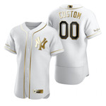 New York Yankees #00 Any Name Mlb Golden Edition White Jersey Gift For Yankees Fans