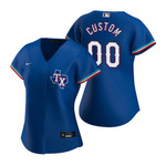 Womens Texas Rangers Personalized Name Number 2020 Blue Jersey Gift For Rangers Fans