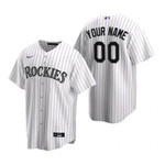Mens Colorado Rockies #00 Any Name Home White Jersey Gift For Rockies Fans