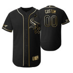 Chicago White Sox #00 Any Name Mlb 2019 Golden Edition Black Jersey Gift For White Sox Fans