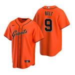 Mens San Francisco Giants #9 Brandon Belt 2020 Alternate Orange Jersey Gift For Giants Fans