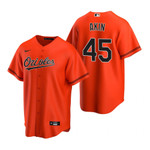 Mens Baltimore Orioles #45 Keegan Akin 2020 Alternate Orange Jersey Gift For Orioles Fans