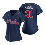Women'S Atlanta Braves #31 Greg Maddux Navy 2020 Alternate Jersey Gift For Atlanta Braves Fan