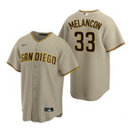 Mens San Diego Padres #33 Mark Melancon 2020 Alternate Sand Brown Jersey Gift For Padres Fans