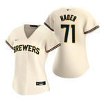 Womens Milwaukee Brewers #71 Josh Hader 2020 Cream Jersey Gift For Brewers Fans