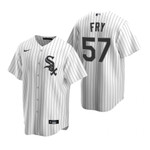 Mens White Sox #57 Jace Fry White 2020 Alternate Home Jersey Gift For White Sox Fan
