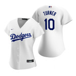 Womens Los Angeles Dodgers #10 Justin Turner 2020 White Jersey Gift For Dodgers Fans