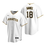 Mens Pittsburgh Pirates #18 Ben Gamel 2020 Home White Jersey Gift For Pirates Fans