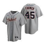 Mens Detroit #45 Buck Farmer Road Gray Jersey Gift For Tigers Fans