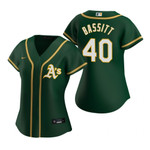 Women'S Athletics #40 Chris Bassitt Green 2020 Alternate Jersey Gift For Athletics Fan