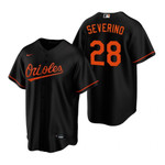Mens Baltimore Orioles #28 Pedro Severino 2020 Alternate Black Jersey Gift For Orioles Fans