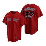 Mens Boston Red Sox #57 Eduardo Rodriguez Alternate Red Jersey Gift For Red Sox Fans