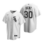 Mens Chicago White Sox #30 Bucky Dent Retired Player White Jersey Gift For White Sox Fans