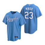 Mens Kansas City Royals #23 Mike Minor Alternate Light Blue Jersey Gift For Royals Fans