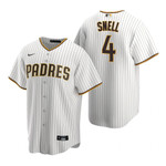 Mens San Diego Padres #4 Blake Snell 2020 Home White Jersey Gift For Padres Fans
