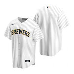 Mens Milwaukee Brewers Mlb Baseball Team Alternate White Jersey Gift For Brewers Fans