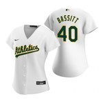 Women'S Athletics #40 Chris Bassitt White 2020 Alternate Jersey Gift For Athletics Fan