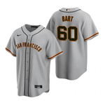 Mens San Francisco Giants #60 Joey Bart 2020 Road Gray Jersey Gift For Giants Fans