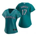 Womens Seattle Mariners #17 Mitch Haniger 2020 Aqua Jersey Gift For Mariners Fans