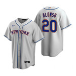 Mens New York Mets #20 Pete Alonso 2020 Road Gray Jersey Gift For Mets Fans
