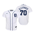 Youth Detroit Tigers #70 Tyler Alexander Collection 2020 Alternate White Jersey Gift For Tigers Fans