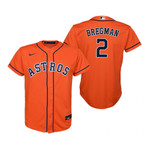 Youth Houston Astros #2 Alex Bregman 2020 Orange Jersey Gift For Astros Fans