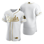 Cincinnati Reds Mlb Golden Edition White Jersey Gift For Reds Fans