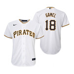 Youth Pittsburgh Pirates #18 Ben Gamel 2020 White Jersey Gift For Pirates Fans
