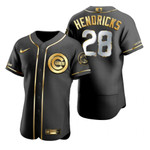 Chicago Cubs #28 Kyle Hendricks Mlb Golden Edition Black Jersey Gift For Cubs Fans