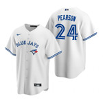 Mens Blue Jays #24 Nate Pearson White Home Jersey Gift For Blue Jays Fans