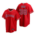 Mens Los Angeles Angels #9 Alex Cobb 2020 Alternate Red Jersey Gift For Phillies Fans