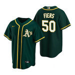 Mens Athletics #50 Mike Fiers Green Alternate Jersey Gift For Athletics Fans
