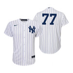 Youth New York Yankees #77 Clint Frazier Collection 2020 Alternate White Jersey Gift For Yankees Fans