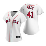 Womens Boston Red Sox #41 Sake Navy 2020 White Jersey Gift For Red Sox Fans