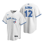 Mens Blue Jays #12 Roberto Alomar White Home Jersey Gift For Blue Jays Fans