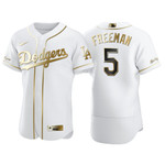 Los Angeles Dodgers Freddie Freeman 5 MLB Golden City Edition White Jersey Gift For Dodgers Fans