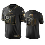 San Francisco 49ers #80 Jerry Rice Black Golden Edition Vapor Untouchable Limited Jersey